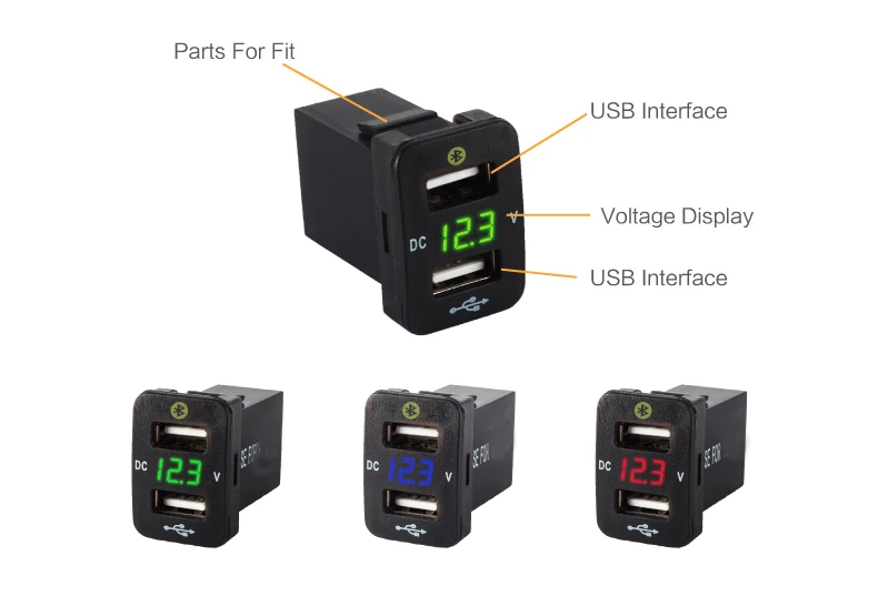 Самые модные 4.2A двойной зарядное устройство Usb вольтметр 12 в гнездо Usb адаптер зарядное устройство s Быстрый двойной порт Usb Автомобильное зарядное устройство для Toyota