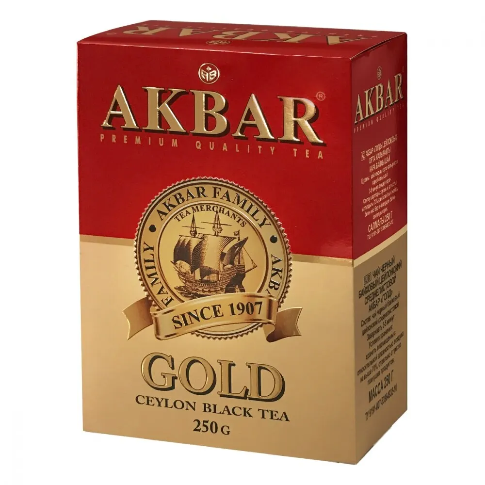Чай Akbar &quotGold&quot черный листовой 250гр | Продукты