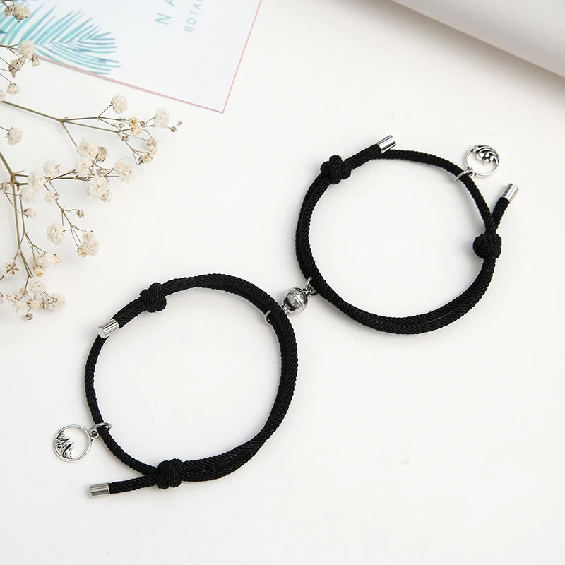 NIUYITID Couple Bracelet For Women Men Fashion Adjustable Magnetic Attract Each Other Long-Distance Love Jewelry Drop Ship
