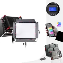 Cebola YC RGB Diodo Emissor de Luz com Controle de Aplicativo, 60W Variável 2800K ~ 10000K, Pode Ser Escurecido 0 ~ 100% CRI97 + TLCI 96 +, com Tela LCD de fundo para Estúdio