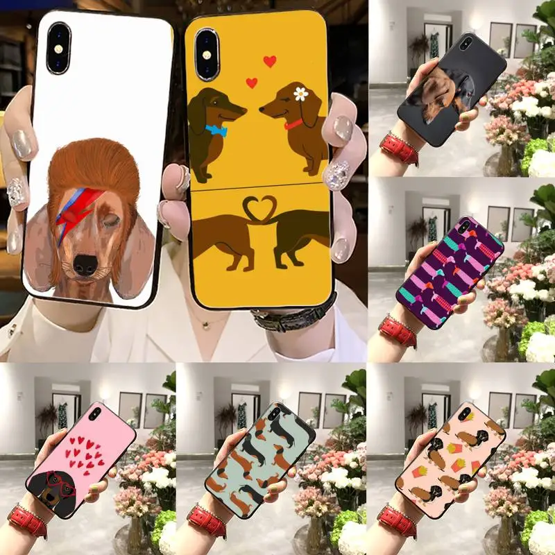 Чехол для телефона с изображением таксы собаки iPhone 11 12 pro XS MAX 8 7 6 6S Plus X 5S SE 2020 XR |