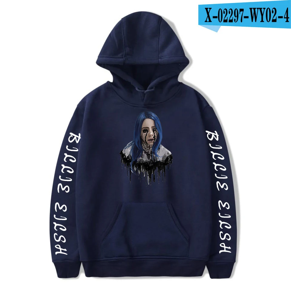 As picture Billie Eilish худи с принтом для женщин и мужчин, свитер, пуловер на осень и зиму для мальчиков и девочек, удобная теплая куртка - Цвет: As picture