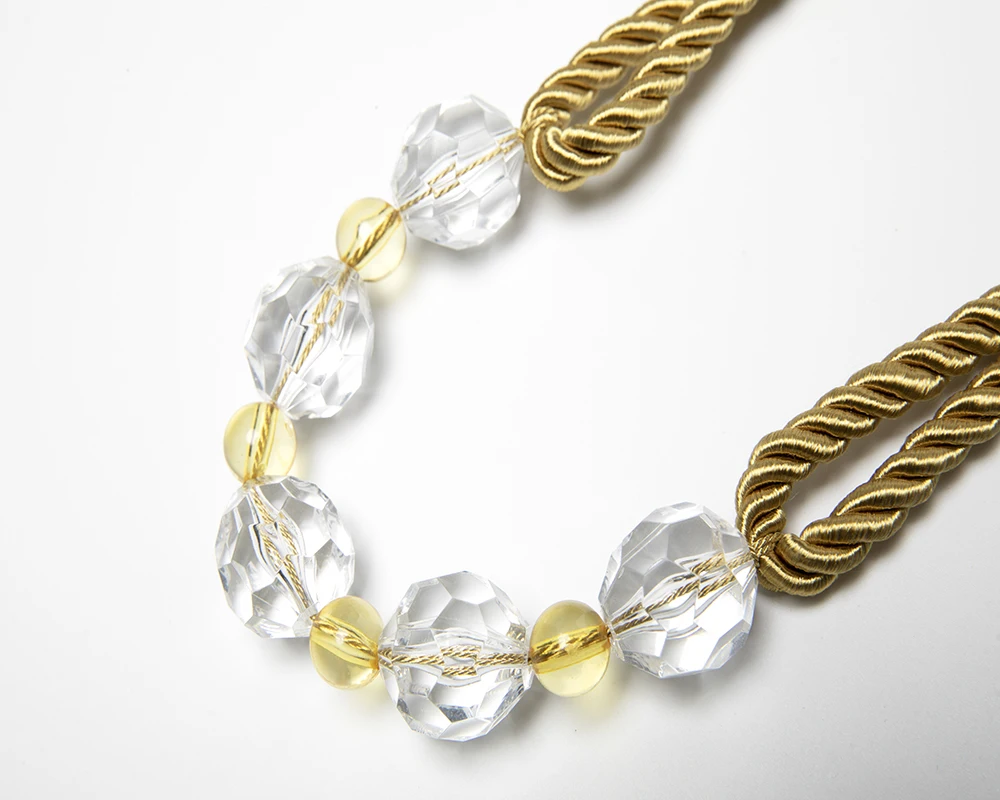 Description Picture 6 of item1Pc Modern Simple Curtain Bandage Korean Style Crystal beads Tiebacks for Curtains with Magnet Curtain Decorative Accessories