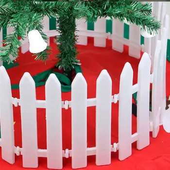 

10Pcs White Plastic Fence Xmas Tree Wedding Party Fence Decoration Christmas Tree Fence Ornament