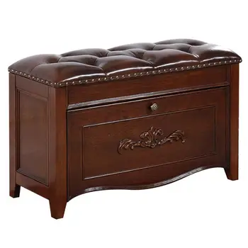 

American shoe change shoe bench door wear shoes seat porch storage stool European sofa shoe rack footstool