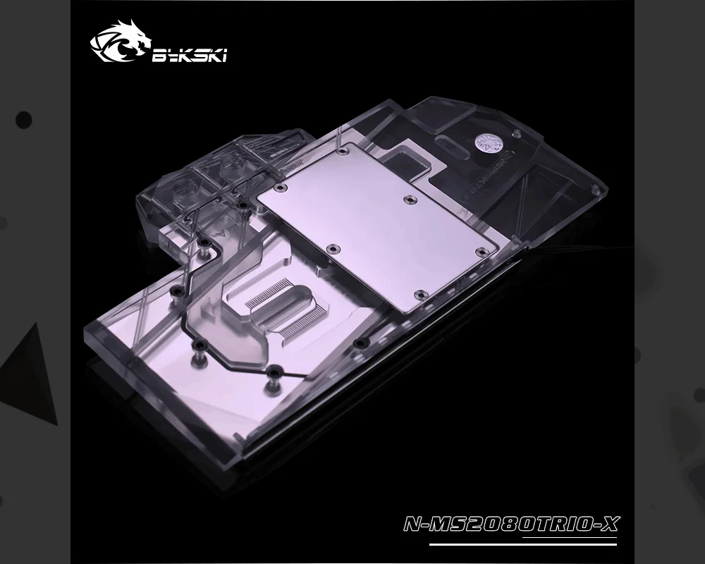 Bykski N-MS2080TRIO-X, полное покрытие видеокарты блок водяного охлаждения, для MSI RTX2080 Gaming X TRIO