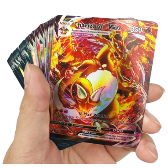 50-300Pcs Pokemon 300 V MAX 300 GX Children Battle English French Spanish Version Game Tag Team Shining Vmax Pokemon Cards 6