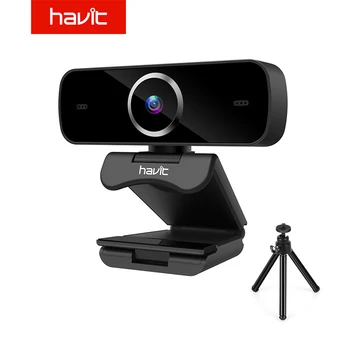 

Havit New HD Autofocus Webcam 1080p for Widescreen Video Calling and Recording with Stereo Mic, Plug&Play Free Tripod USB Webcam