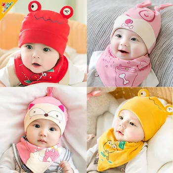 

New Baby Street Dance Hip Hop Hat Spring Autumn Baby Hat Scarf for Boys Girls Knitted Cap Winter Warm Solid Color Children Hat