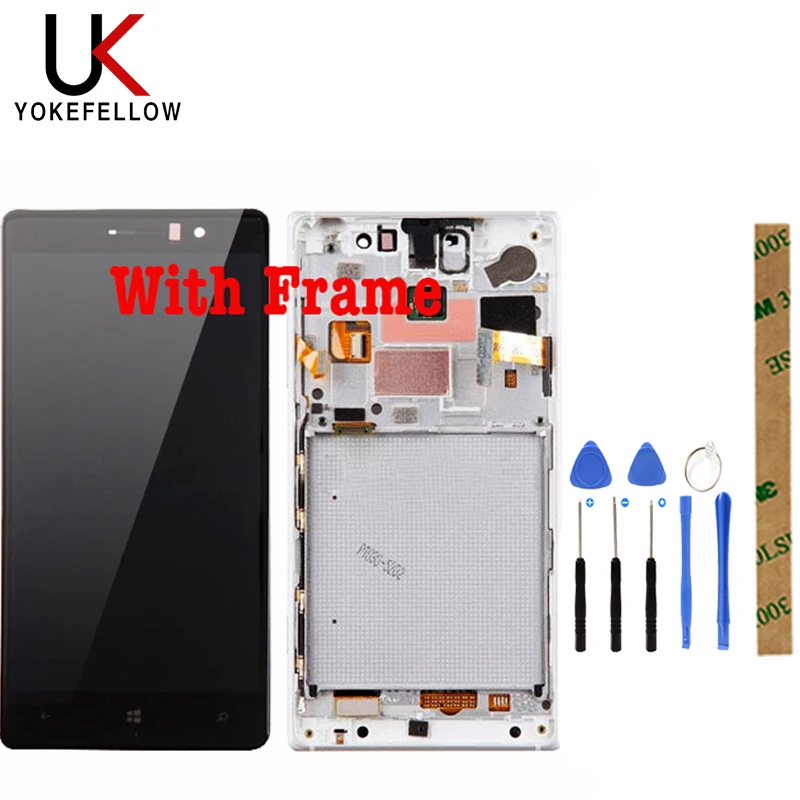

100% Tested LCD Display For Nokia Lumia 830 LCD Display With Touch Screen Sensor Complete Assembly With Frame