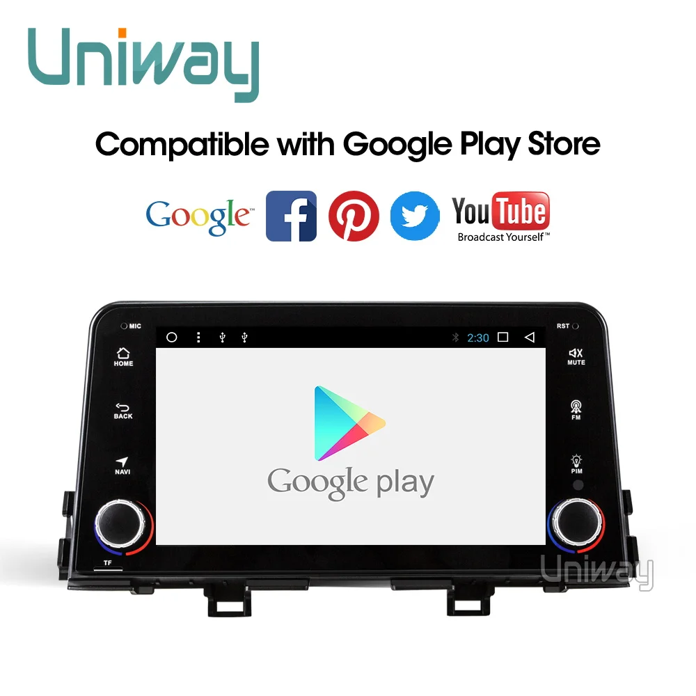 Uniway android 9,0 2G+ 3 2G dvd-плеер автомобиля forKia Picanto gps навигация автомобильный мультимедийный плеер Видео Радио плеер
