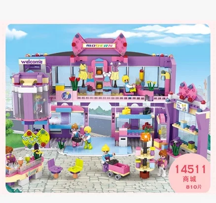Cogo строительные блоки собранные игрушки 14511 Dreamy GIRL'S Mall 810 шт Развивающие игрушки для девочек