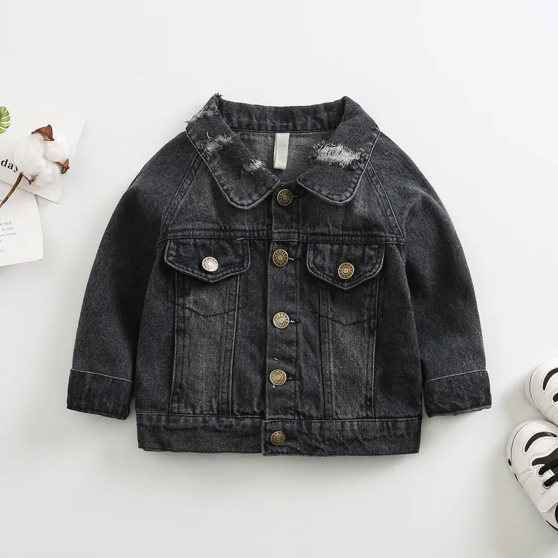 

BOY'S Spring And Autumn Jeans Coat 2019 New Style Girls Wing 1-3 Years Old 4 Tops CHILDREN'S Garment Korean-style Baby Spring Cl