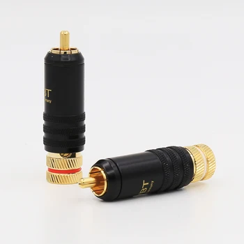 

R1730 12PCS RCA Connector Male audio-0144 signal Line Plug Hifi Audio 0144 RCA Plug Copper RCA plug Gold Plated