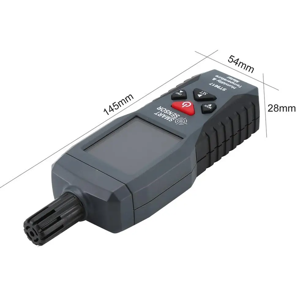 SMART SENSOR ST9617 LCD Temperature Humidity Meter Datalogger Indoor Outdoor Thermometer Hygrometer Conversion