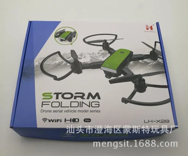 Lh-x28wf-720p складной Wi-Fi высокой четкости воздушный Квадрокоптер для фотографий WiFi в режиме реального времени Трансмиссия Набор высокой электрической регулировки