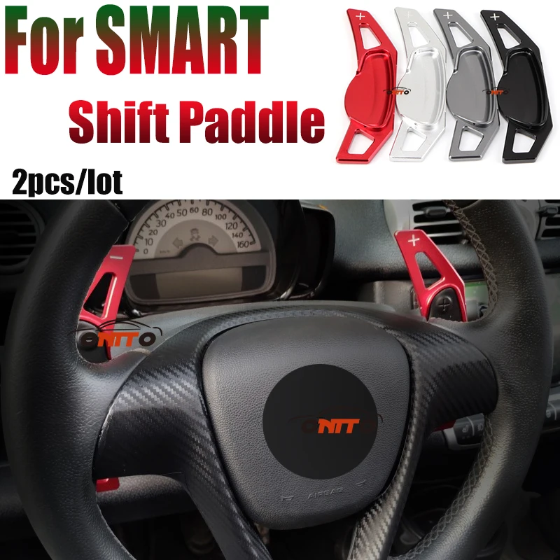 2pcssetCarShiftPaddleAluminumalloyExtensionShifterAluminumAlloyFitForSMARTFORTWO