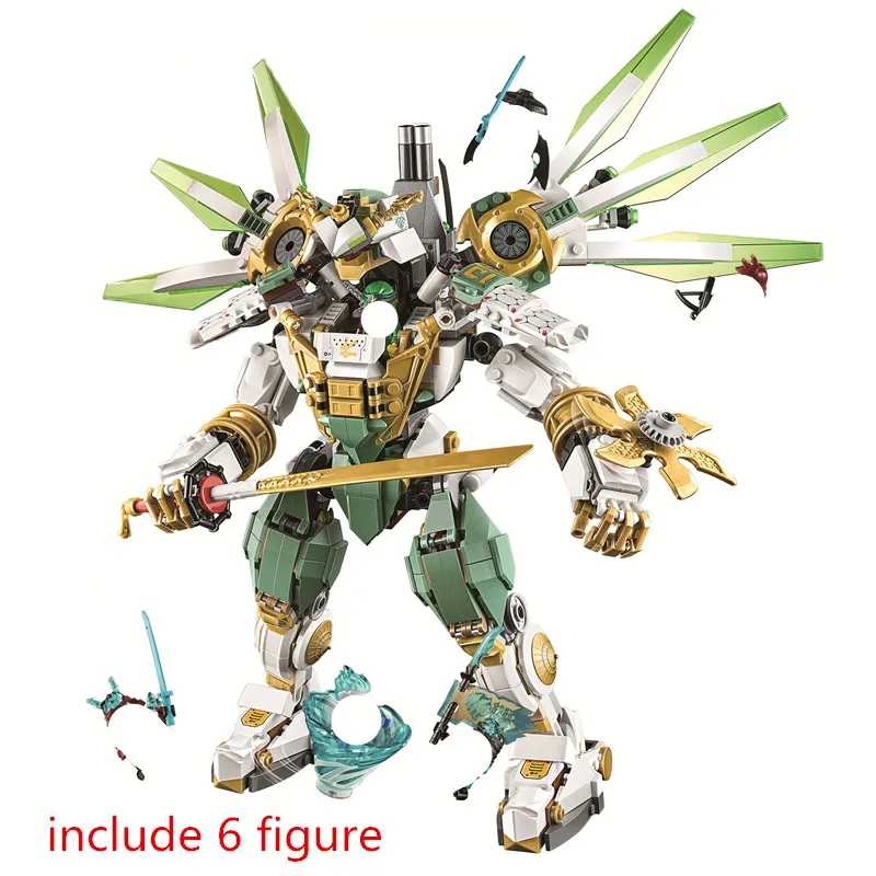Новый конструктор Ninjagoed Lloyd's Titan Mech Spinjitzu набор строительных блоков кирпичи