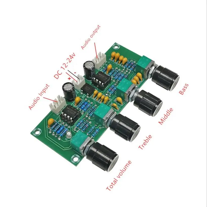 XH-A901 NE5532 тональная плата предусилителя с предусилителем с регулировкой громкости высоких басов предусилитель тонального контроллера для платы усилителя