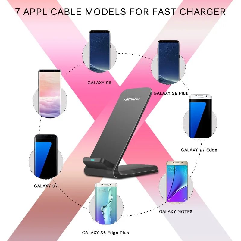 5W10W Cellphone Charging Stand Qi Wireless Charger Universal Phone Charger For iPhone XS MAXXSX8 Huawei Mate 20 Pro Samsung (6)
