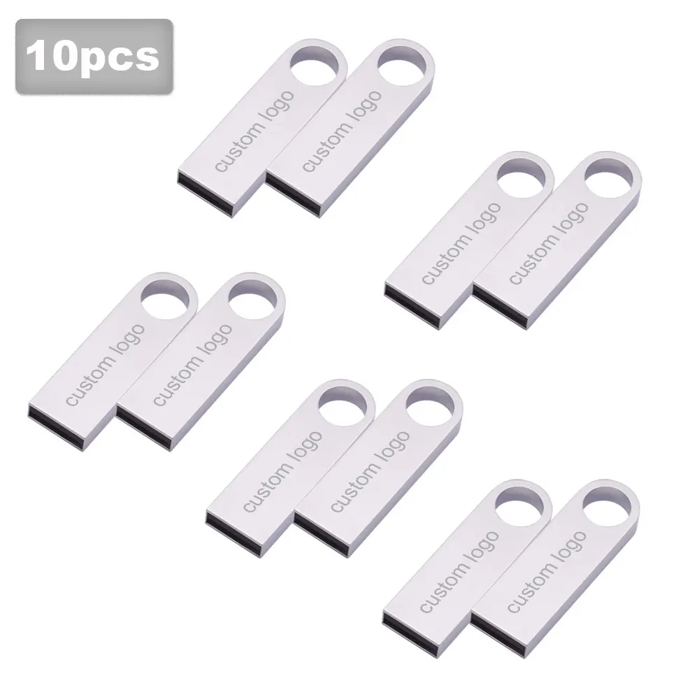 10 шт./лот usb флеш накопитель 4 ГБ 8 16 32 64 водонепроницаемый металлический ключ карта