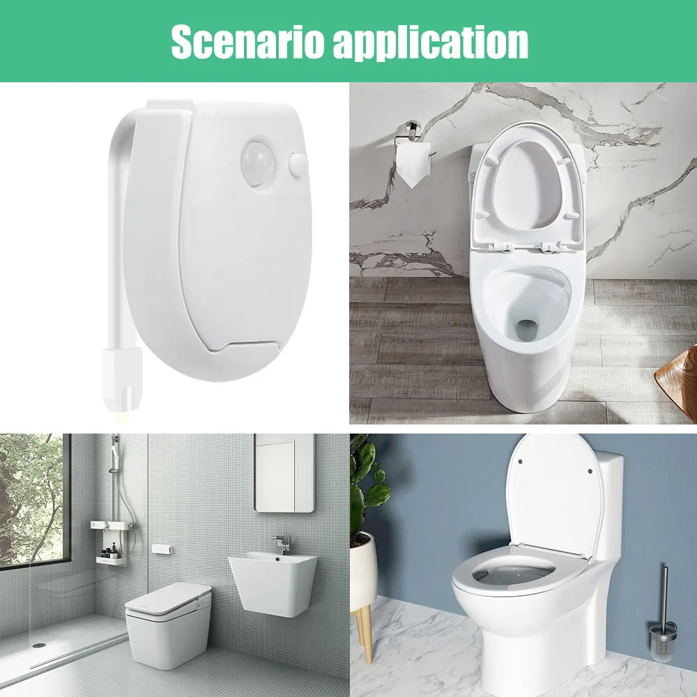 Motion Sensor Night Light 7 Color Smart PIR Waterproof Backlight For Bowl LED WC Home Supply