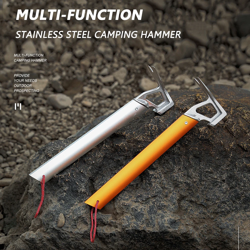 Camping Tent Mallet Hammer Peg Stake Extractor Puller Lightweight Hiking Tool UK 