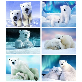 

Evershine Diamond Painting Bear Full Square Drill Animals Embroidery Cross Stitch Kit Rhinestones Picture Decoration Home