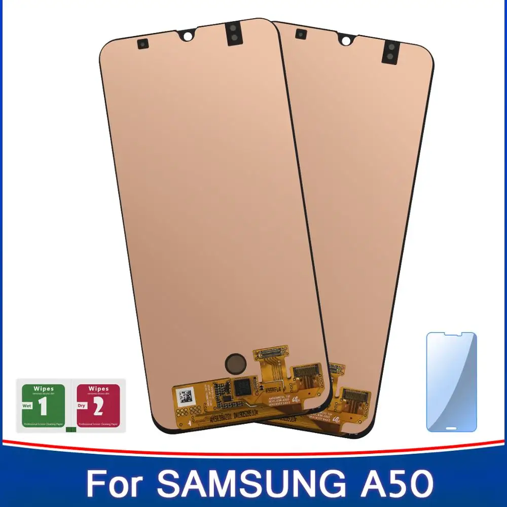 

2PCS Super Amoled Display For 6.4'' Samsung galaxy A50 A505F/DS A505F A505FD A505A LCD Touch Screen Digitizer Adjustable Parts