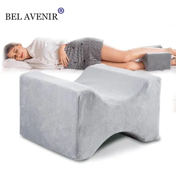 

Memory Foam Wedge Sleeping Knee Pillow for Side Sleepers Back Pain Sciatica Relief Pregnancy Maternity Pillows Bed Leg Cushion