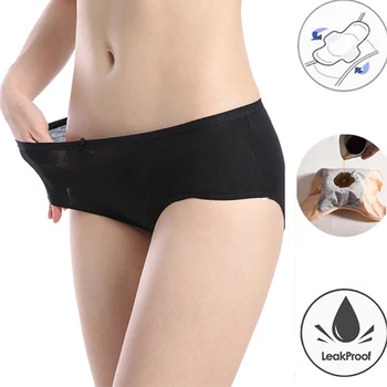 

1pcs Leak Proof Menstruation Period Women Underwear Physiological Pants Cotton Middle Waist Female Panties Waistline: 68-85cm
