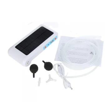 

1pc Air Pump USB Charging Solar Power Practical Air Pump for Outdoor Fishing Fish Tank Aquarium