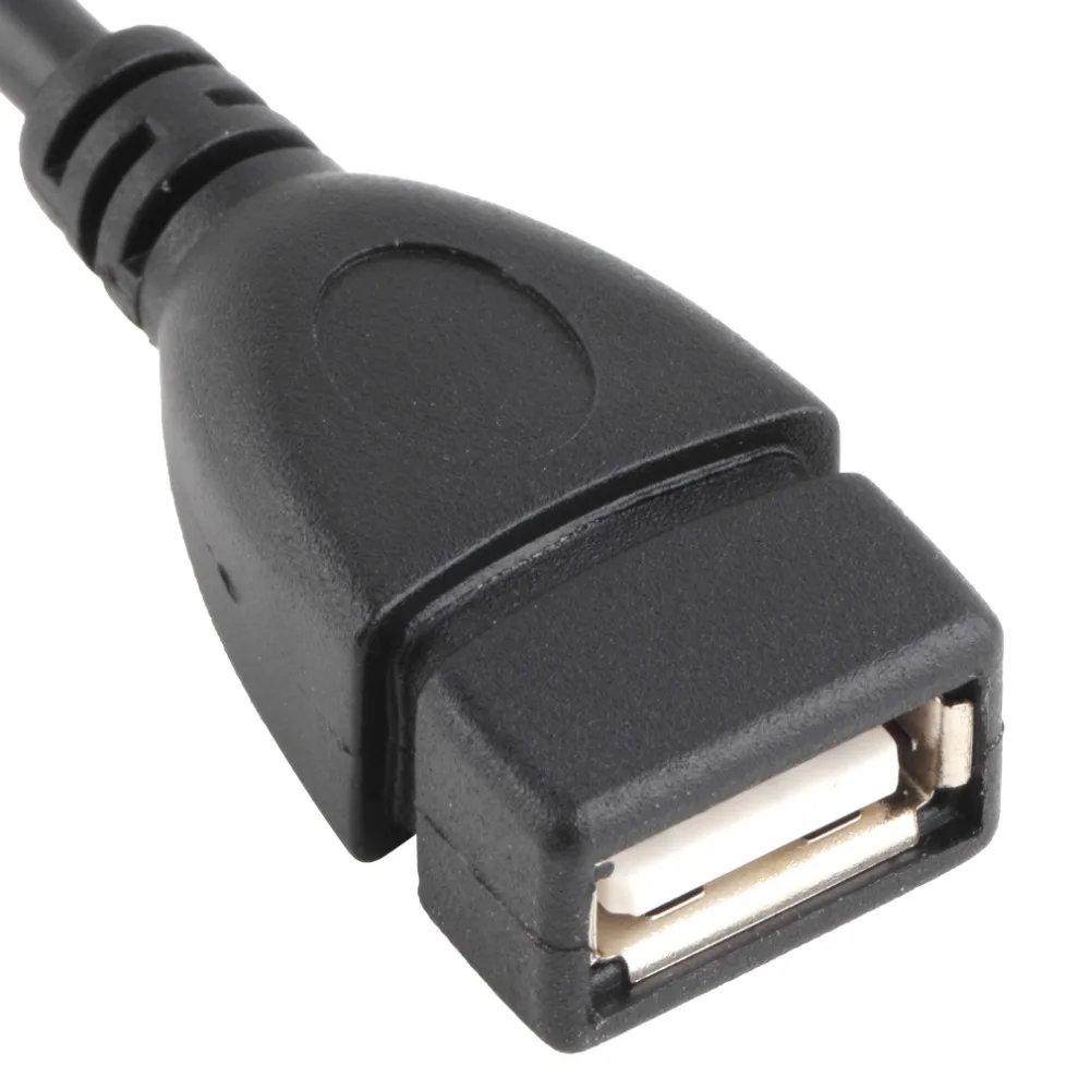 Черный портативный дизайн Высокое качество USB A женский мини 5P USB B Мужской адаптер преобразования OTG кабель вверх