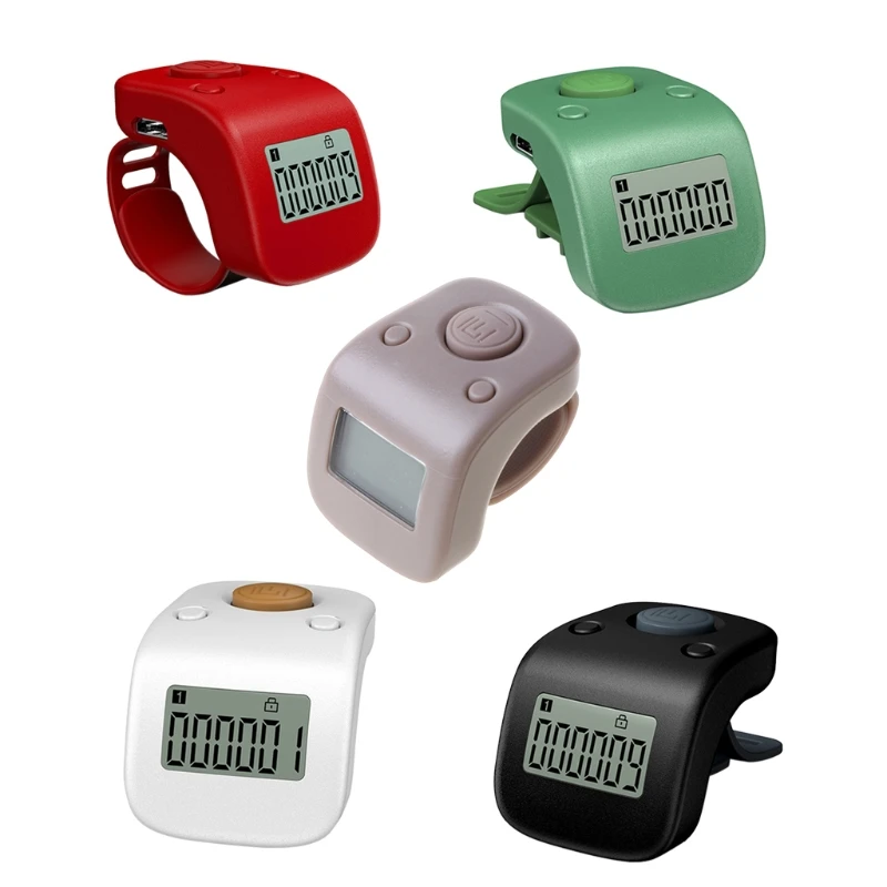 

Digital LCD Finger Ring Tally Counter 6Digit beads Prayer Counter Clicker