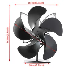 Lareira preta 5 lâminas calor alimentado fogão ventilador log queimador de madeira silencioso casa lareira ventilador distribuição de calor eficiente