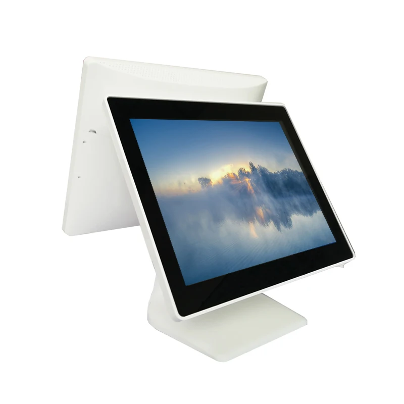 Compoxb pos все в одном рабочем столе хорошая pos система Двойной экран 1" pos терминал для супермаркета
