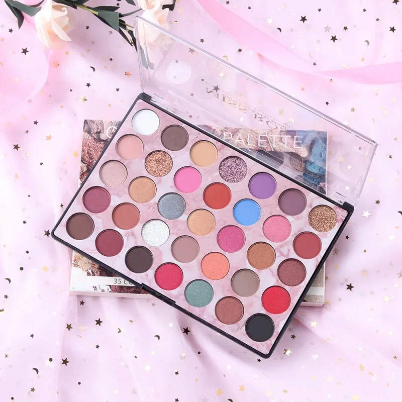 Блеск хайлайтер Shimmer Make up Тени для век Pallete 35 цветов матовые тени для век power Pallete палитра