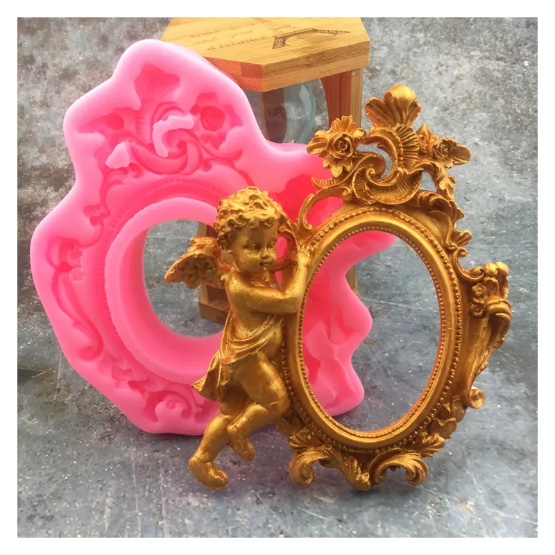 3D Angel Hold Frame силиконовые формы помадка шоколадная форма для ребенка день рождения