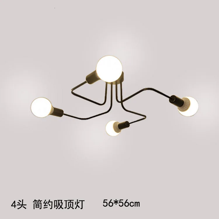

Multiple Rod Wrought Iron Ceiling Light Retro Industrial Loft Nordic Dome Lamp for Home Decor Dinning Cafe Bar
