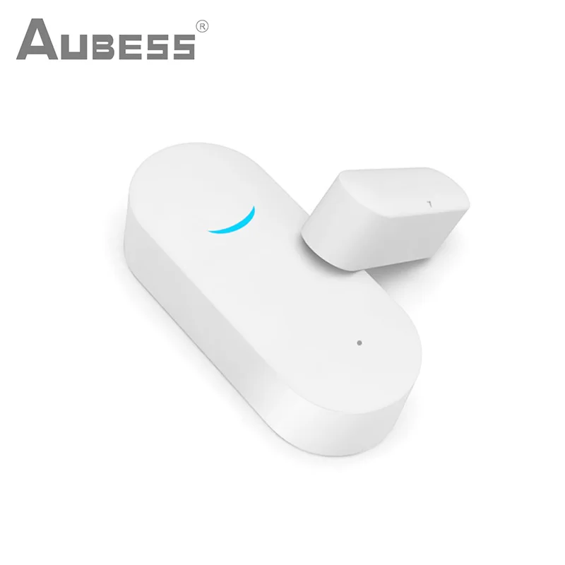 AUBESS Tuya Smart WiFi Door Sensor Door Open / Closed Detectors Wifi Home Alarm Compatible With Alexa Google Home Smart Life App keyboard alarm Alarms & Sensors