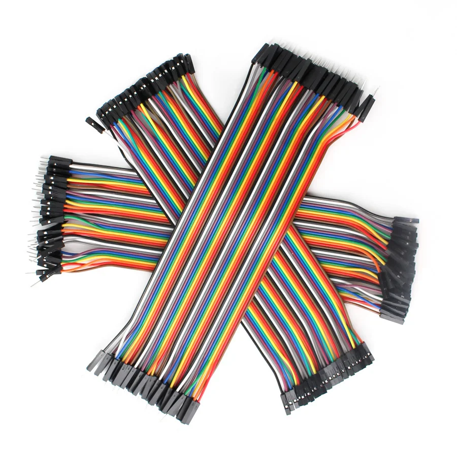 10x 30cm 2-Pin Female-to-Female Dupont Jumper Wires - 26 AWG, Color Coded For Arduino