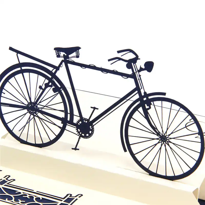 Креативные 3D Pop Ep Vintage Bike ручной лазерный разрез винтажные открытки подарки на