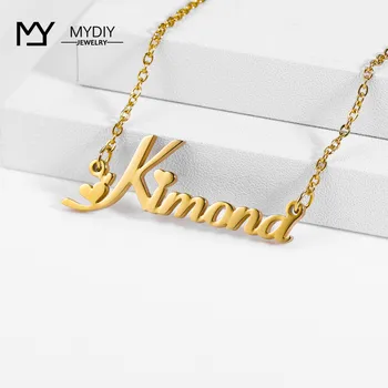 

Personalized Heart Name Necklaces & Pendants 925 Sterling Sliver Custom Choker Necklaces For Gift Nameplate Pendant Jewelry