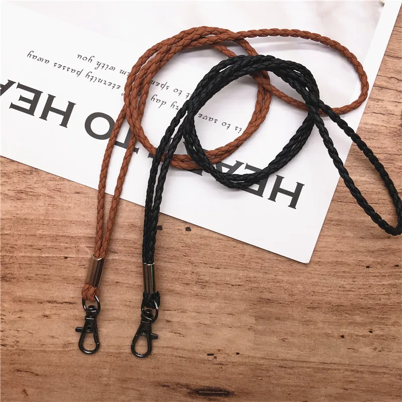 

Handmade Braided Lanyards PU Necklace Wrist Hand Straps Premium Quality Neck Lanyards keychain For Camera & Cell Phone& ID Badge