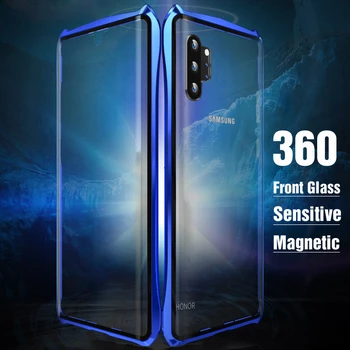 

360 Magnetic Case For Samsung Note 10 Note10 Plus Pro Full Body Protective Magnet Metal Bumper Covers For Samsung Galaxy Note 10