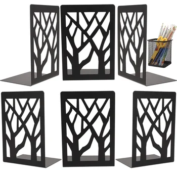 

Book Ends Heavy Duty Book End Holder Metal Bookend For Office and School Tree Unique Design Book Stopper Book Binder Dividers