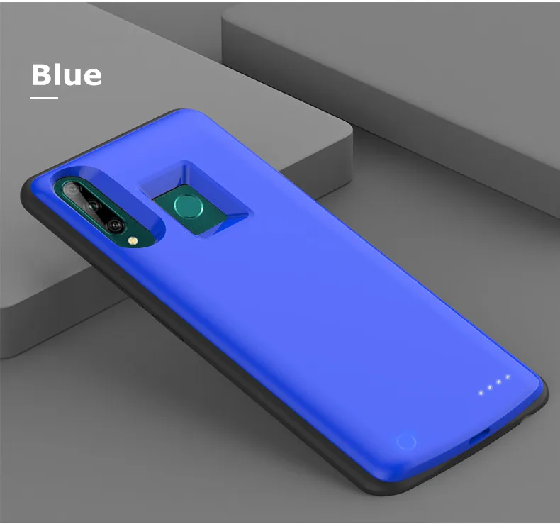 Blue NTSPACE 6500 мАч силиконовый чехол для зарядного устройства s для huawei Y9 Prime чехол для аккумулятора запасной внешний аккумулятор чехол для зарядки - Цвет: Blue