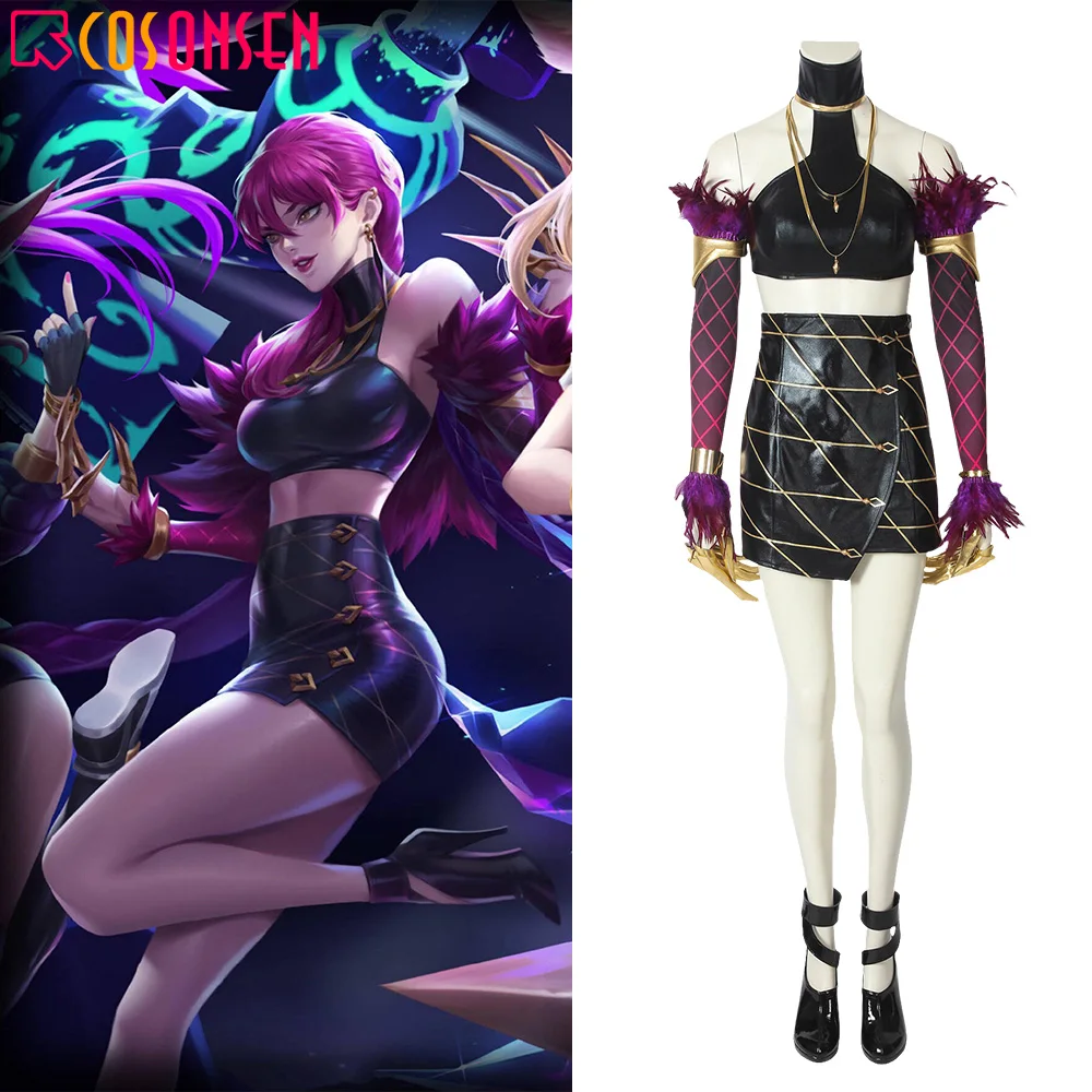 Костюм для косплея LOL KDA Evelynn модный костюм девочек Лига Легенд group сексуальный