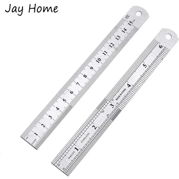 

15cm/6inch Stainless Steel Ruler Precision Double Side Scale Sewing Ruler DIY Crafts Straight Measuring Tools Sewing Accessories