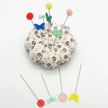 

100pcs/box Patchwork Needle Pins Flower/Butterfly/Tie/Button Pins Positioning Needle Patchwork Pin DIY Sewing Accessories Crafts